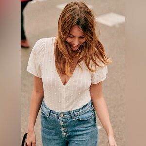 Sezane Justine Cardigan in Ecru